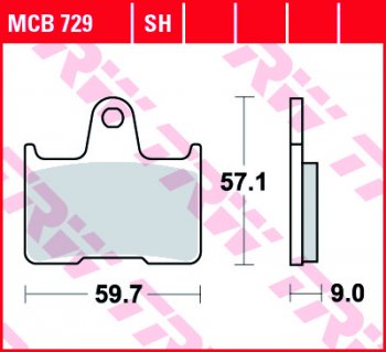 Тормозные колодки TRW MCB729SH  mcb729sh