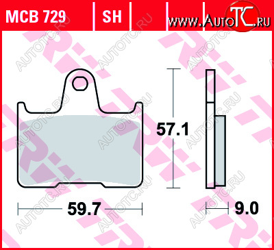 3 889 р. Тормозные колодки TRW MCB729SH  mcb729sh  с доставкой в г. Кемерово