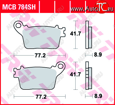 3 889 р. Тормозные колодки TRW MCB784SH  mcb784sh  с доставкой в г. Кемерово