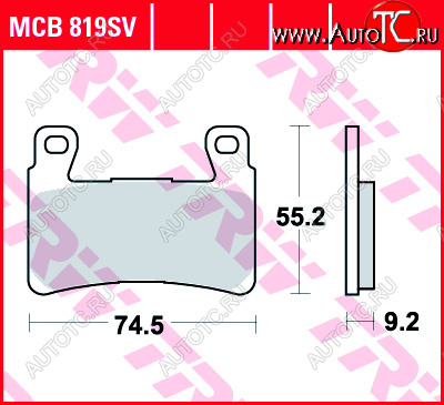 3 889 р. Тормозные колодки TRW MCB819SV  mcb819sv  с доставкой в г. Кемерово