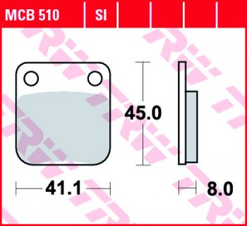 Тормозные колодки TRW MCB510SI  mcb510si