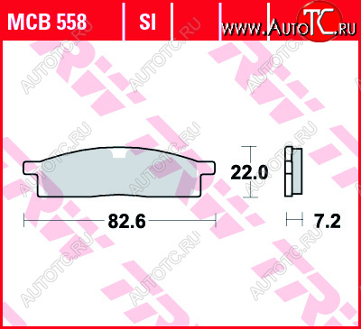 3 269 р. Тормозные колодки TRW MCB558SI  mcb558si  с доставкой в г. Кемерово