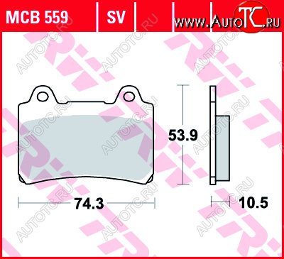 4 089 р. Тормозные колодки TRW MCB559SV  mcb559sv  с доставкой в г. Кемерово