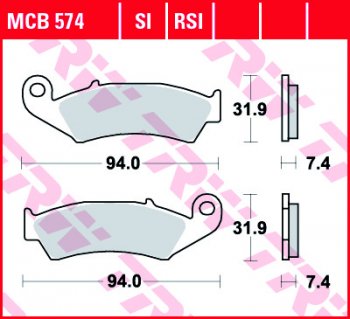 Тормозные колодки TRW MCB574SI  mcb574si