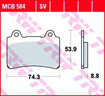Тормозные колодки TRW MCB584SV  mcb584sv
