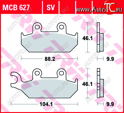 3 889 р. Тормозные колодки TRW MCB627SV  mcb627sv  с доставкой в г. Кемерово