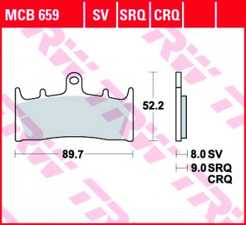 Тормозные колодки TRW MCB659  mcb659
