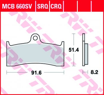 Тормозные колодки TRW MCB660SV  mcb660sv