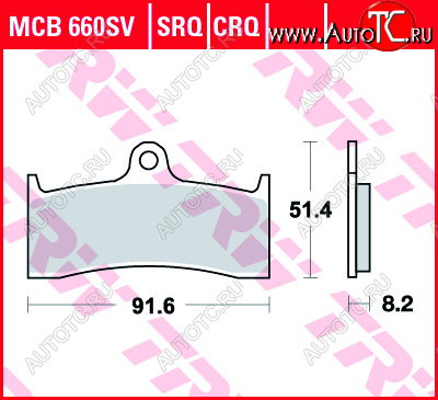 5 109 р. Тормозные колодки TRW MCB660SV  mcb660sv  с доставкой в г. Кемерово