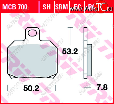 3 889 р. Тормозные колодки TRW MCB700SH  mcb700sh  с доставкой в г. Кемерово