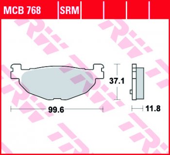 Тормозные колодки TRW MCB768  mcb768