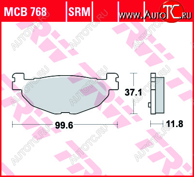 3 199 р. Тормозные колодки TRW MCB768  mcb768  с доставкой в г. Кемерово