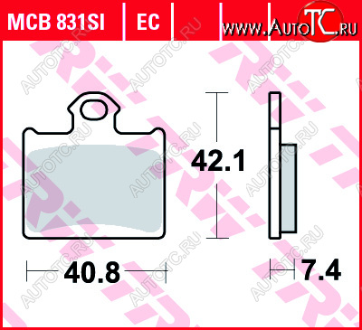 2 919 р. Тормозные колодки TRW MCB831SI  mcb831si  с доставкой в г. Кемерово