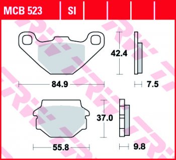 Тормозные колодки TRW MCB523SI  mcb523si