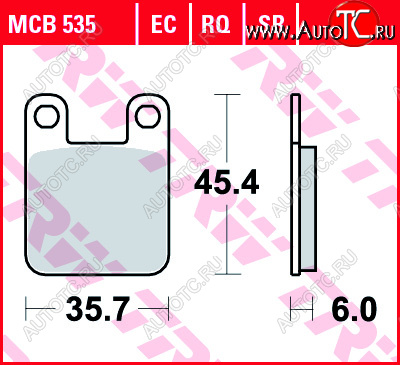 1 939 р. Тормозные колодки TRW MCB535  mcb535  с доставкой в г. Кемерово