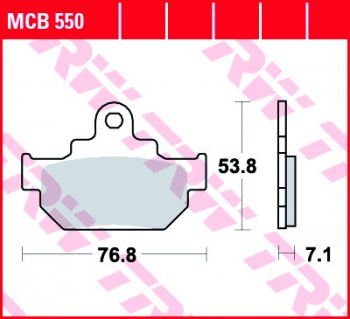 Тормозные колодки TRW MCB550  mcb550
