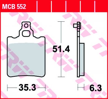 Тормозные колодки TRW MCB552  mcb552