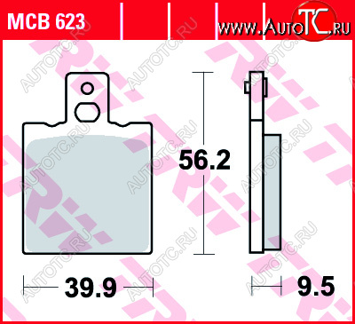 2 919 р. Тормозные колодки TRW MCB623  mcb623  с доставкой в г. Кемерово