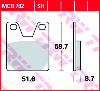 Тормозные колодки TRW MCB702SH  mcb702sh