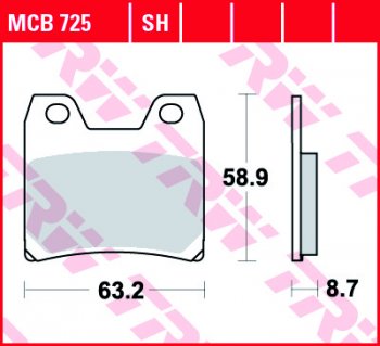 Тормозные колодки TRW MCB725SH  mcb725sh