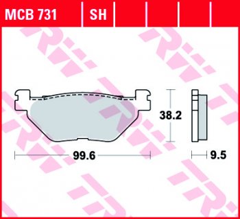 Тормозные колодки TRW MCB731  mcb731