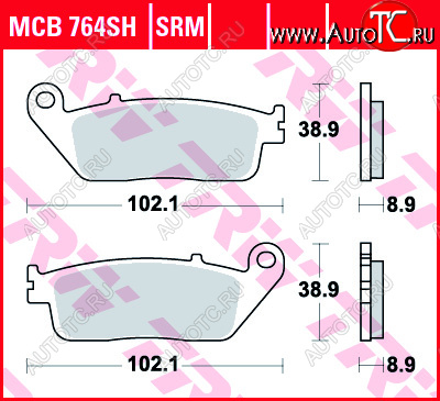 3 879 р. Тормозные колодки TRW MCB764SH  mcb764sh  с доставкой в г. Кемерово