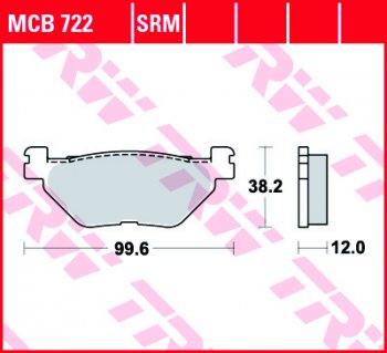 Тормозные колодки TRW MCB722  mcb722