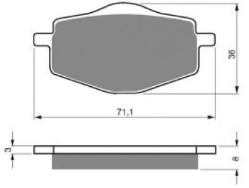 Тормозные колодки Gold-Fren 018 K5  018 k5
