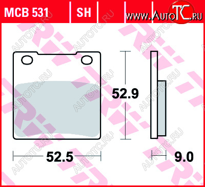3 309 р. Тормозные колодки TRW MCB591  mcb591  с доставкой в г. Кемерово