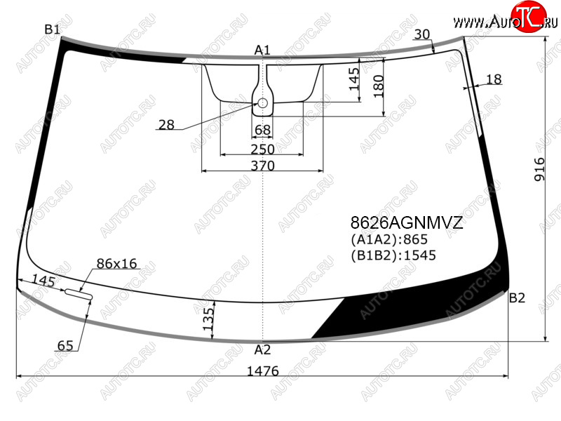 6 799 р. Стекло лобовое (Датчик дождя Молдинг) FUYAO Volkswagen Passat B8 седан дорестайлинг (2015-2019)  с доставкой в г. Кемерово