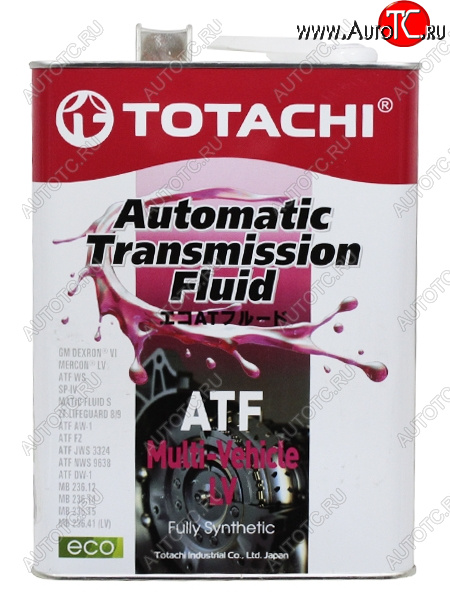 4 649 р. Жидкость для АКПП TOTACHI ATF Multi-Vehicle LV 4л TOTACHI A3004  с доставкой в г. Кемерово