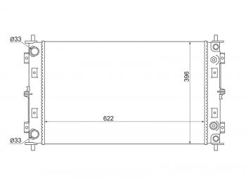 8 299 р. Радиатор охлаждающей жидкости SAT  Chrysler Sebring  JR (2000-2003), Dodge Stratus (1994-2000)  с доставкой в г. Кемерово. Увеличить фотографию 1