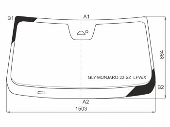 13 649 р. Стекло лобовое (Камера Датчик дождя) Geely Monjaro 22- XYG GLY-MONJARO-22-SZ LFW/X  с доставкой в г. Кемерово. Увеличить фотографию 1