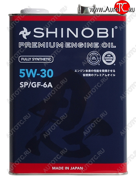 3 999 р. Масло моторное синтетическое SHINOBI SPGF-6A 5W-30 4L SHINOBI SH0008  с доставкой в г. Кемерово