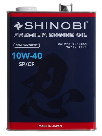 3 699 р. Масло моторное полусинтетическое SHINOBI SPCF 10W-40 4L SHINOBI SH0026  с доставкой в г. Кемерово. Увеличить фотографию 1