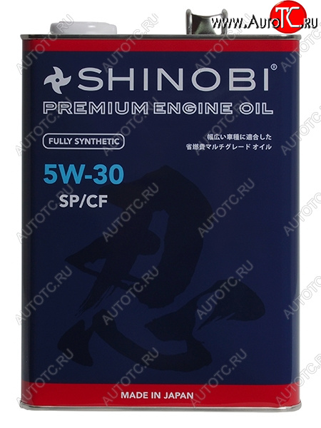 3 899 р. Масло моторное синтетическое SHINOBI SPGF-5CF 5W-30 4L SHINOBI SH0032  с доставкой в г. Кемерово