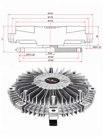 Вискомуфты MITSUBISHI PAJERO V89#WPAJERO IV 06- 4M41 3.2D SAT ST-170-0002
