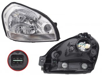 Фара правая SAT Hyundai Tucson  JM (2004-2010)