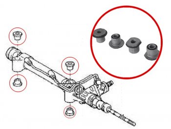 Втулка рулевой рейки Toyota Land Cruiser Prado (J120) 02-09  Lexus GX 02-09  Toyota 4Runner 02-09 SAT ST-44200-35061B