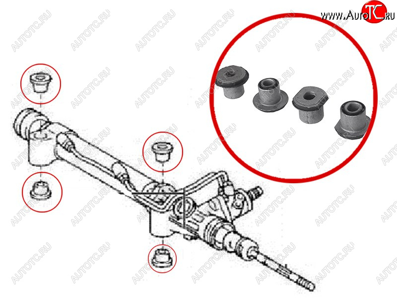 839 р. Втулка рулевой рейки Toyota Land Cruiser Prado (J120) 02-09  Lexus GX 02-09  Toyota 4Runner 02-09 SAT ST-44200-35061B  с доставкой в г. Кемерово