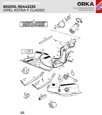 17 899 р. Топливный бак стальной (антикоррозия) Opel Astra F седан рестайлинг (1994-1998)  с доставкой в г. Кемерово. Увеличить фотографию 8
