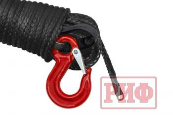 1 849 р. Трос для лебёдки синтетический РИФ 6 мм15 м черный (готовый)  rope6mm15mbl  с доставкой в г. Кемерово. Увеличить фотографию 2