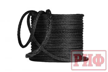 239 р. Трос для лебёдки синтетический РИФ 6 мм черный  rope6bl  с доставкой в г. Кемерово. Увеличить фотографию 1