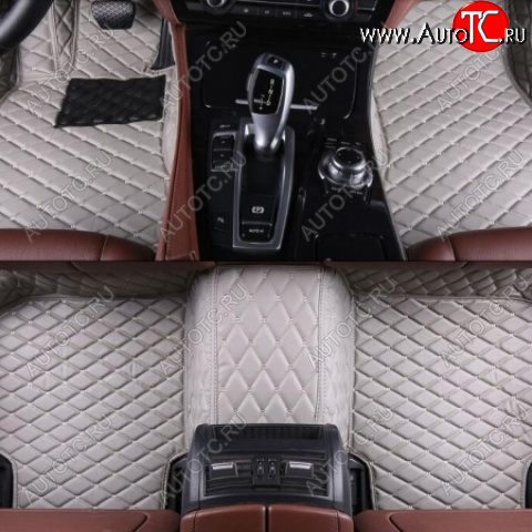 4 299 р. Ковры в салон Кожа (экокожа) Автопилот Toyota Camry XV40 дорестайлинг (2006-2008) (серый)  с доставкой в г. Кемерово