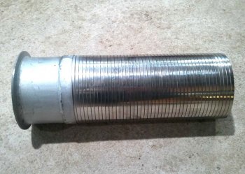 Гофра глушителя с развальцовкой (под 1 хомут) HOWO L=350 d=125 SHACMAN wg9725540053