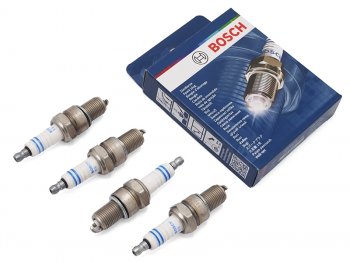 1 089 р. Комплект свечей CHEVROLET AVEOKALOS 05-LADA GRANTAKALINALARGUS 11-NIVA 76- (комплект 4шт) BOSCH 0242235915  с доставкой в г. Кемерово. Увеличить фотографию 1