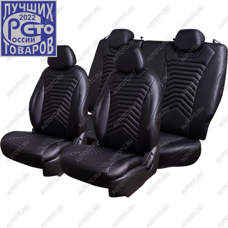 28 499 р. Комплект чехлов для сидений (РЗС 60/40 + подл., 3Г, экокожа) Lord Autofashion БАЙРОН ст ПРЕЗИДЕНТ  Chery Tiggo 7 Pro Max  T1E (2022-2025) дорестайлинг, рестайлинг (Черный, вставка черная, строчка черная)  с доставкой в г. Кемерово