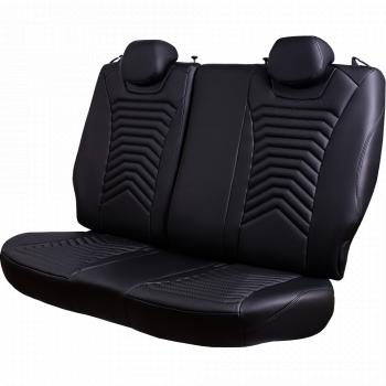 28 499 р. Комплект чехлов для сидений (РЗС 60/40 + подл., 3Г, экокожа) Lord Autofashion БАЙРОН ст ПРЕЗИДЕНТ  Chery Tiggo 7 Pro Max  T1E (2022-2025) дорестайлинг, рестайлинг (Черный, вставка черная, строчка черная)  с доставкой в г. Кемерово. Увеличить фотографию 4