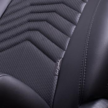 28 499 р. Комплект чехлов для сидений (РЗС 60/40 + подл., 3Г, экокожа) Lord Autofashion БАЙРОН ст ПРЕЗИДЕНТ  Chery Tiggo 7 Pro Max  T1E (2022-2025) дорестайлинг, рестайлинг (Черный, вставка черная, строчка черная)  с доставкой в г. Кемерово. Увеличить фотографию 9