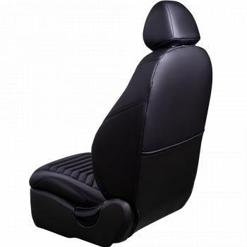 28 499 р. Комплект чехлов для сидений (РЗС 60/40 + подл., 3Г, экокожа) Lord Autofashion БАЙРОН ст ПРЕЗИДЕНТ  Chery Tiggo 7 Pro Max  T1E (2022-2025) дорестайлинг, рестайлинг (Черный, вставка черная, строчка черная)  с доставкой в г. Кемерово. Увеличить фотографию 2